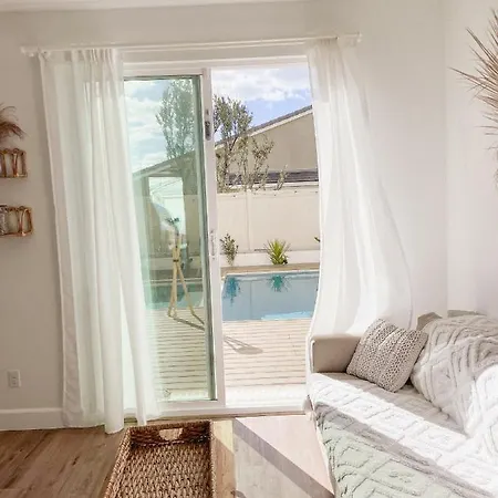 Bedroom With Pool View